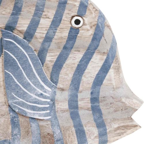 Floristik24 Deco pesce in legno grande, pesce decorativo a strisce in piedi H30cm
