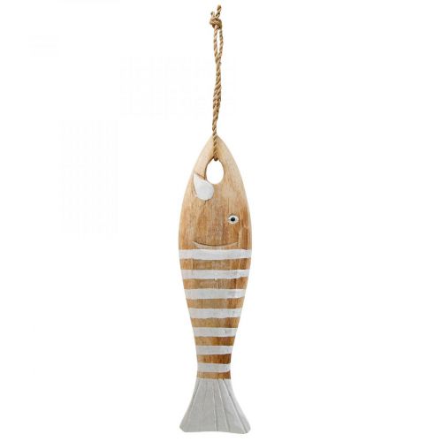 Decorazione pesce in legno ciondolo pesce marittimo legno 28,5 cm