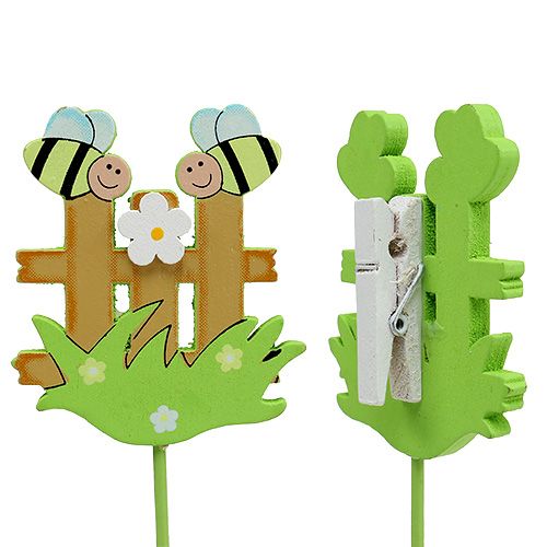 Floristik24 Recinzione in legno con animali da 6,5 cm. 12 pz