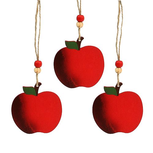 Floristik24 Crab apple da appendere 7cm rosso 24 pezzi