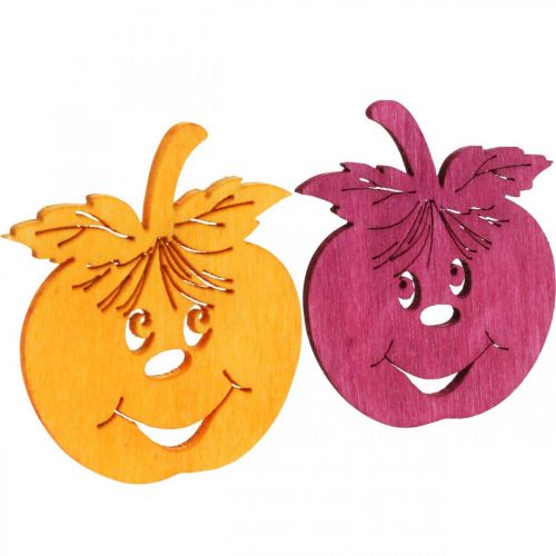 Prodotto Decorazione sparsa mela che ride, autunno, decorazione da tavola, mela granchio arancione, giallo, verde, rosa H3,5 cm L4 cm 72 pezzi