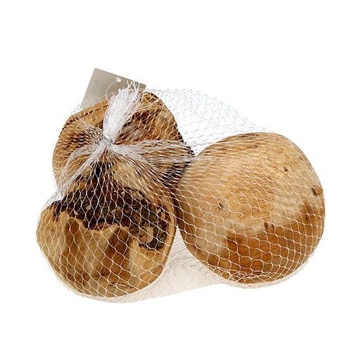 Floristik24 Palla di legno Palla di abete naturale Ø9cm 3 pz