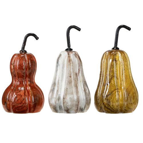 Prodotto Pera in legno decorazione in legno autunno rosso giallo bianco 12×6cm 3 pezzi