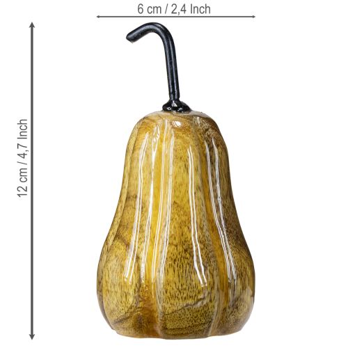 Prodotto Pera in legno decorazione in legno autunno rosso giallo bianco 12×6cm 3 pezzi