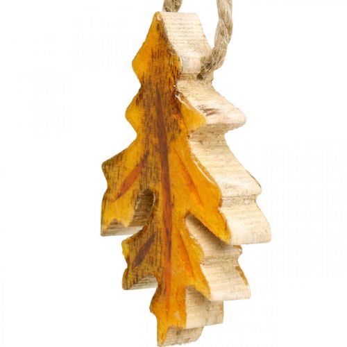 Foglie decorative in legno da appendere Decorazioni autunnali colorate 6,5 × 4 cm 12 pezzi