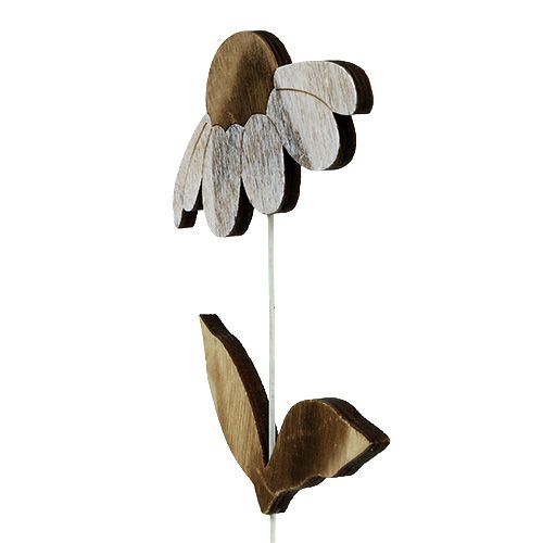 Floristik24 Fiore di legno natura 27 cm x 12 cm 2 pezzi