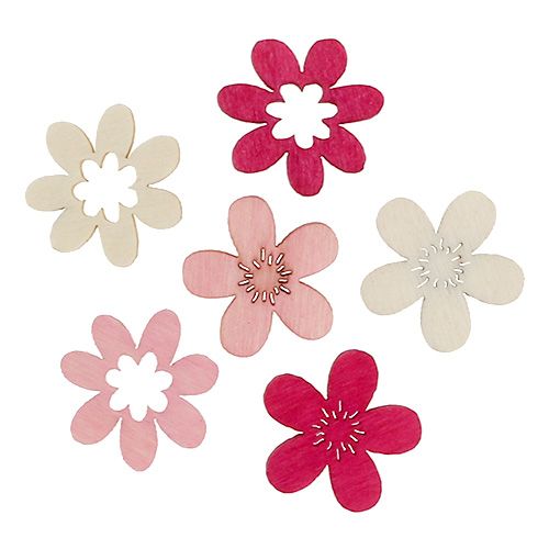 Fiori in legno streudeko 2cm Rosa ass. 144St