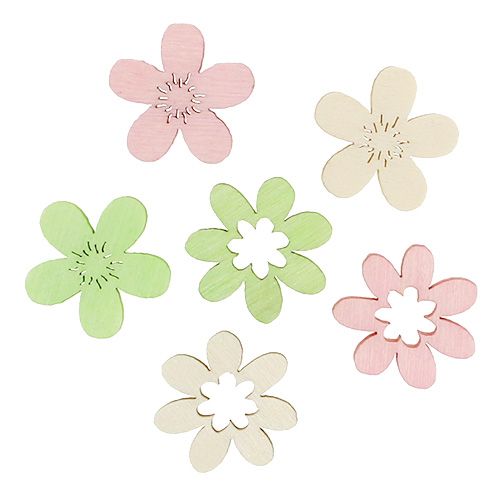 Floristik24 Fiore di legno Decorazione da controllare Ø2cm pastel ass. 144St