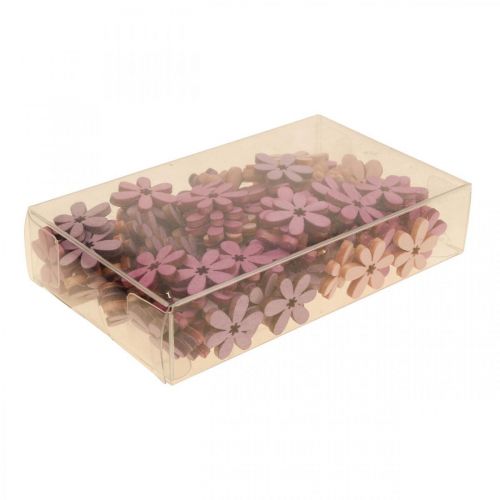 Floristik24 Fiori in legno decorazione sparsa fiori legno viola/viola/rosa Ø2cm 144p