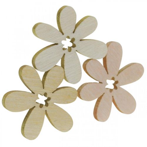 Prodotto Fiori in legno sparsi fiori decorativi in legno arancione/rosa/bianco 2 cm 144 pz