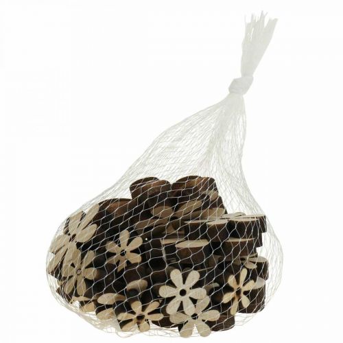 Prodotto Fiori in legno decorazione sparsi fiori legno Ø2,5–6,5 cm 29 pz