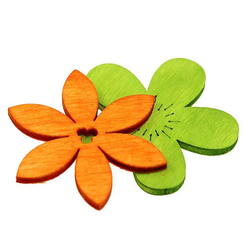 Floristik24 Fiori in legno 4 cm colorati asst. 72 pezzi