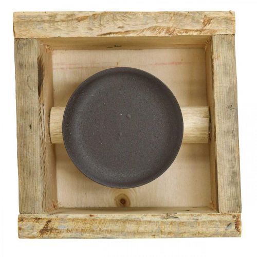 Floristik24 Candeliere decorazione tavola portacandela decorazione legno 15×15cm