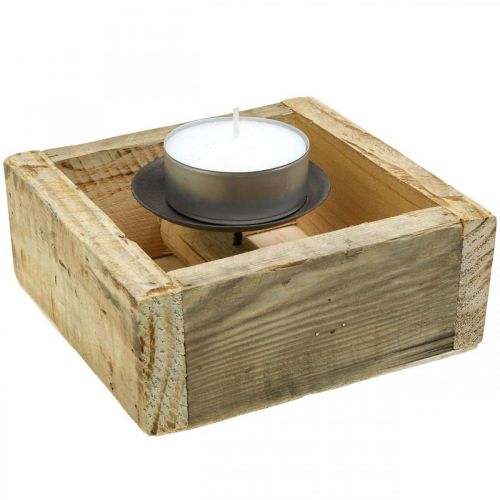 Floristik24 Candeliere decorazione tavola portacandela decorazione legno 15×15cm