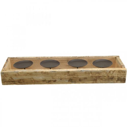 Prodotto Decorazione da tavola Candeliere dell'Avvento vassoio portacandele in legno L48cm