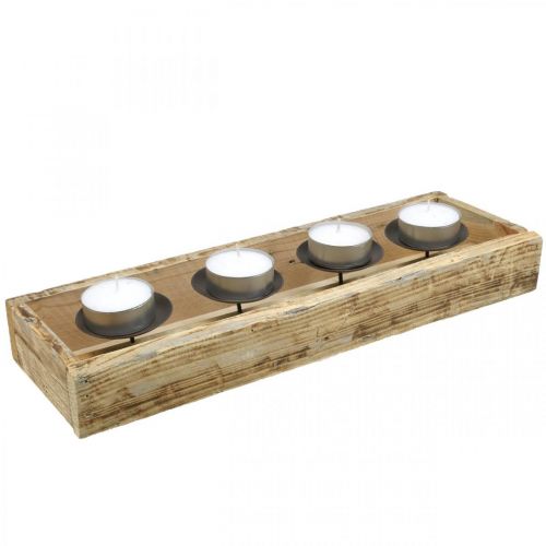 Prodotto Decorazione da tavola Candeliere dell'Avvento vassoio portacandele in legno L48cm