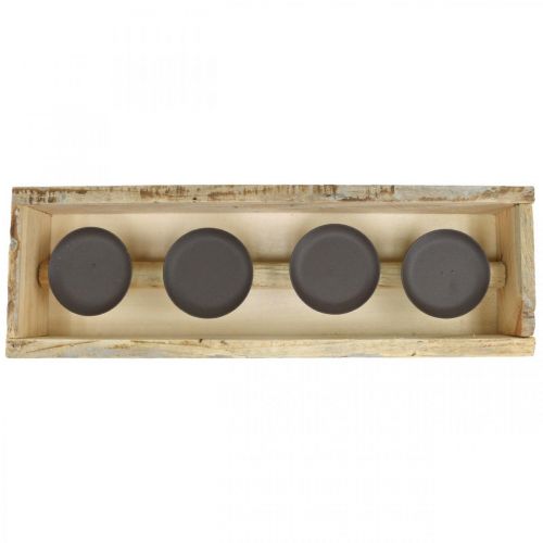 Prodotto Decorazione da tavola Candeliere dell'Avvento vassoio portacandele in legno L48cm