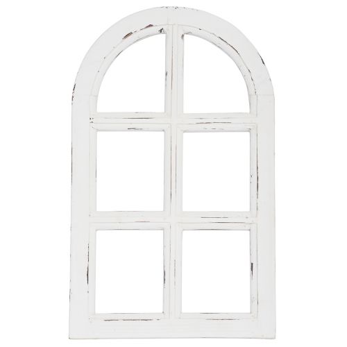 Floristik24 Decorazione in legno cornice per finestra decorativa shabby chic legno bianco 29,5×48 cm