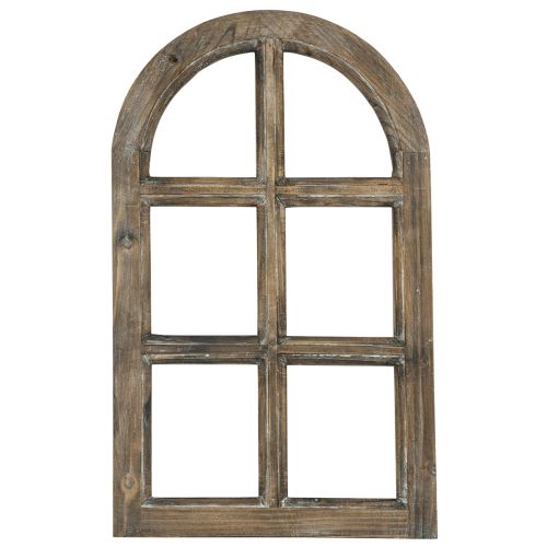 Floristik24 Decorazione in legno cornice per finestra decorativa rustica in legno marrone 29,5×48 cm
