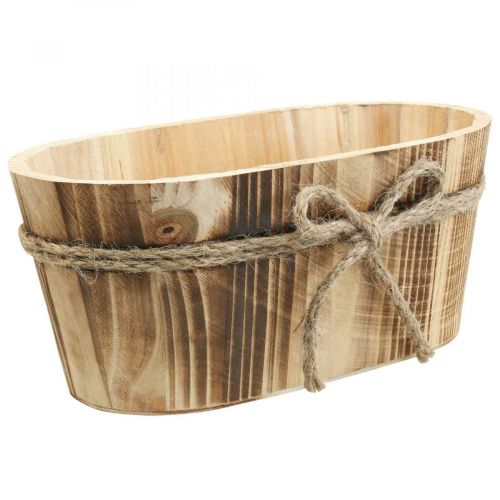 Decorazione in legno Ciotola ovale decorativa in legno Decorazione rustica 23x13x10cm