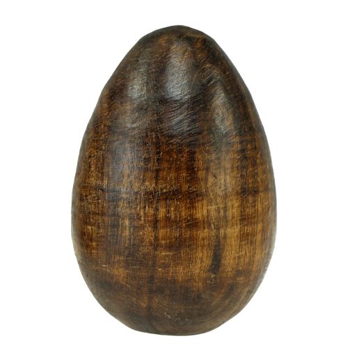 Uova di legno Uova di Pasqua in legno di mango marrone H8cm 3 pezzi