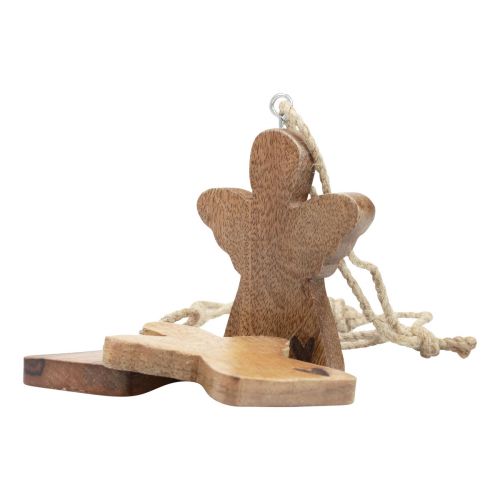 Floristik24 Angelo in legno naturale appendiabiti decorativo decorazione angelo 8×1×10 cm 6 pz