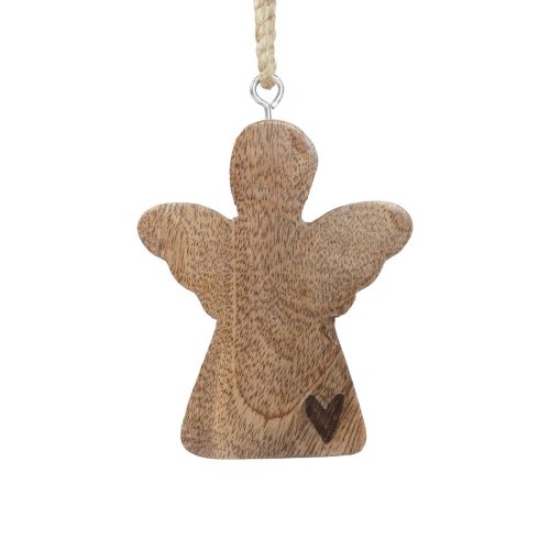 Floristik24 Angelo in legno naturale appendiabiti decorativo decorazione angelo 8×1×10 cm 6 pz