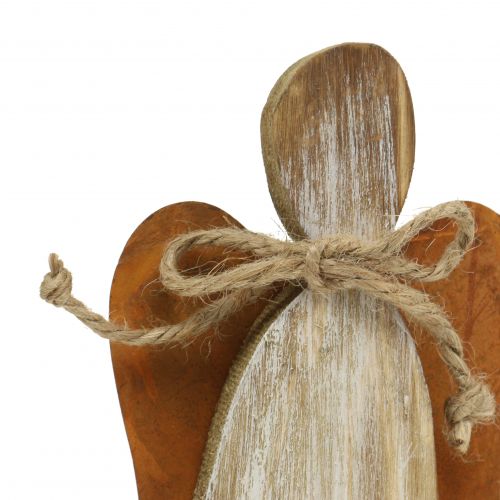 Floristik24 Figura in legno angelo ruggine 28 cm