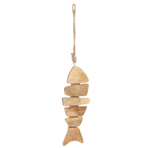 Prodotto Pesce in legno da appendere in iuta marittima naturale 27 cmx2 cmx10 cm