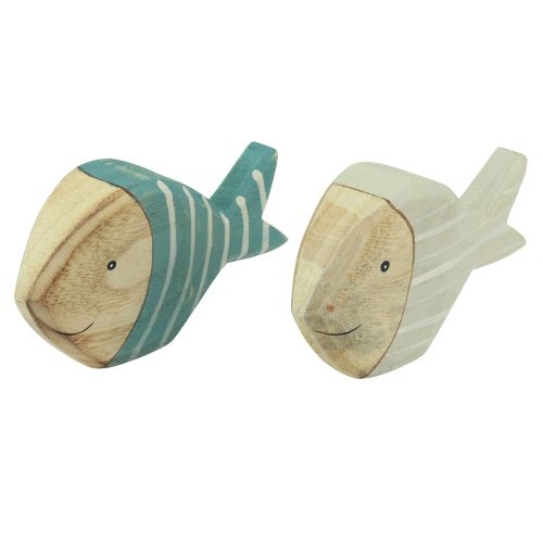 Prodotto Decorazione da tavolo per pesce in legno supporto per pesce in legno 15×8 cm 2 pz