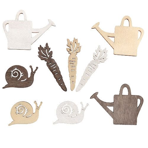 Floristik24 Decorazione da giardino in legno 4 cm - 6 cm naturale 72 pz