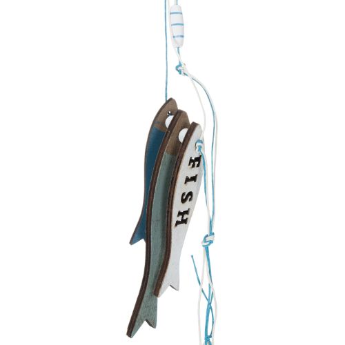 Appendiabiti in legno a forma di pesce, blu, 36 cm, 4 pezzi | Floristik24.it