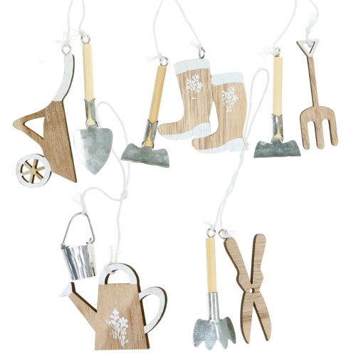 Floristik24 Appendiabiti in legno attrezzi da giardino 5pz