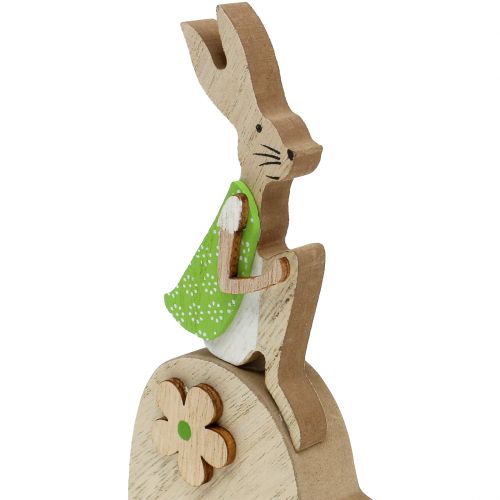 Floristik24 Coniglio in legno sul cuore 16,5cm 4 pezzi