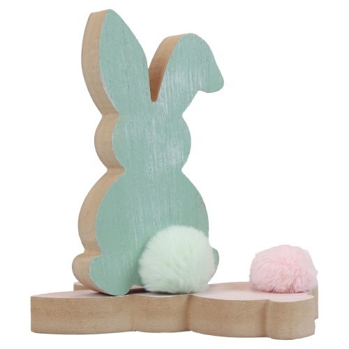 Prodotto Coniglietti in legno coniglietti decorativi Decorazione pasquale in legno pastello 8,5×16 cm 6 pz