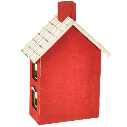 Prodotto Decorazione per casa in legno, luce rossa e bianca per batteria H19,5cm