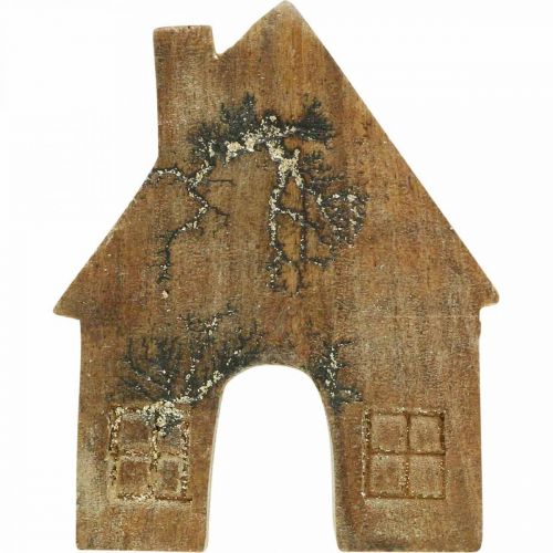 Prodotto Decorazione della casa in legno Casa di Natale decorazione della casa in legno supporto in legno H10cm
