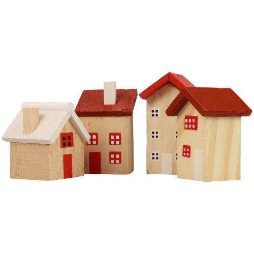 Floristik24 Decorazione casa in legno decorazione tavola casa in legno Natale L3–5cm 8 pezzi