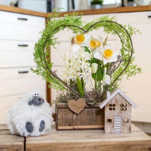 Prodotto Supporto da tavolo decorativo per casa in legno in legno 20 cm 2 pz