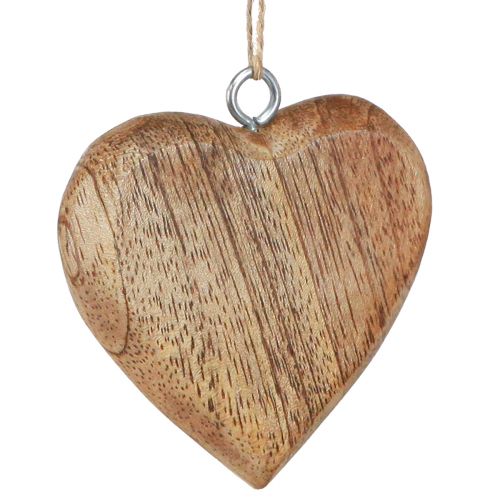 Prodotto Cuore decorativo in legno cuore decorativo da appendere naturale 7 cm 12 pz