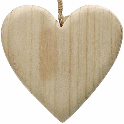 Floristik24 Cuore in legno da appendere cuori decorativi natura San Valentino Festa della mamma 3pz