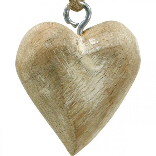 Prodotto Cuore in legno Decorazioni per albero di Natale 4,5 cm 36 pz
