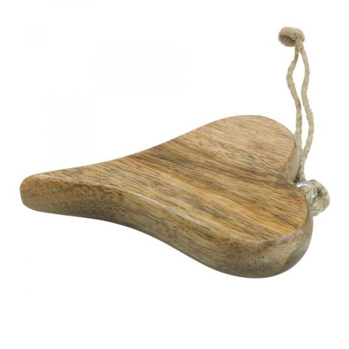 Floristik24 Appendiabiti a forma di cuore in legno Decorazione in legno a forma di cuore per appendere la natura 14 cm