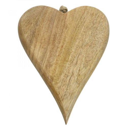 Appendiabiti a forma di cuore in legno Decorazione in legno a forma di cuore per appendere la natura 26 cm