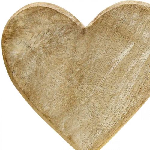 Floristik24 Cuore in legno cuore deco legno metallo natura stile country 20x6x28cm