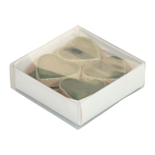 Prodotto Cuori in legno cuori decorativi legno verde lucido 4,5 cm 8 pz