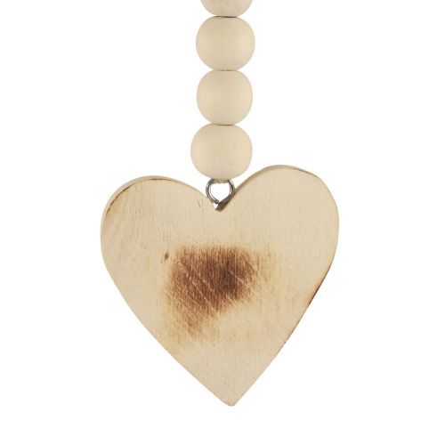 Prodotto Appendino decorativo cuori in legno cuori decorativi in legno bruciato 8 cm 6 pezzi