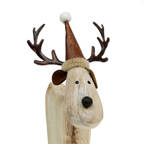 Floristik24 Cervo in legno bianco H16,5cm 2 pezzi