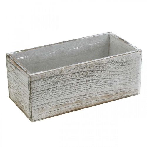 Floristik24 Fioriera, scatola decorativa, cachepot, contenitore in legno L25cm