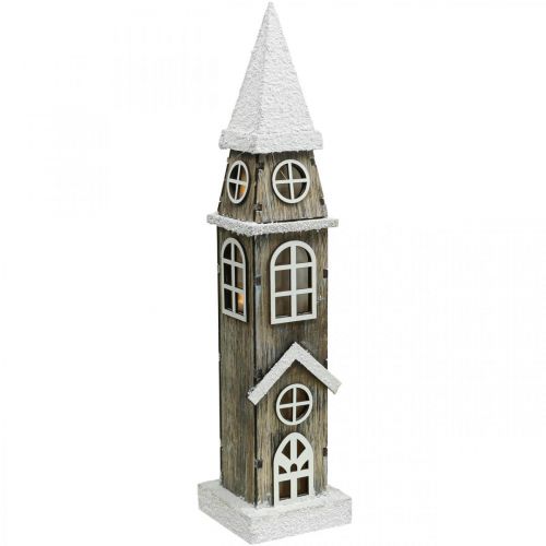 Prodotto Torre faro in legno Campanile Chiesa di Natale H45cm